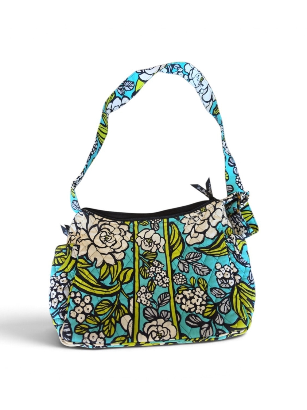 Vera Bradley Turquoise Floral Quilted Shoulder Bag